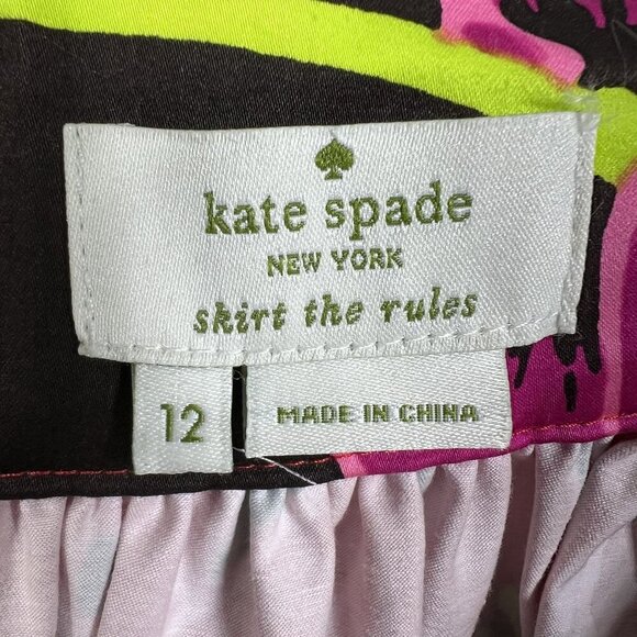 Kate Spade New York Skirt The Rules Womens12 Flare Floral Mini Skater Skirt Edgy - Picture 11 of 14